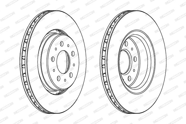 Bremsscheibe Vorderachse Ferodo DDF1031 von Ferodo