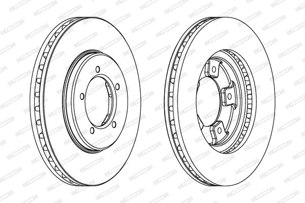 Bremsscheibe Vorderachse Ferodo DDF1039 von Ferodo