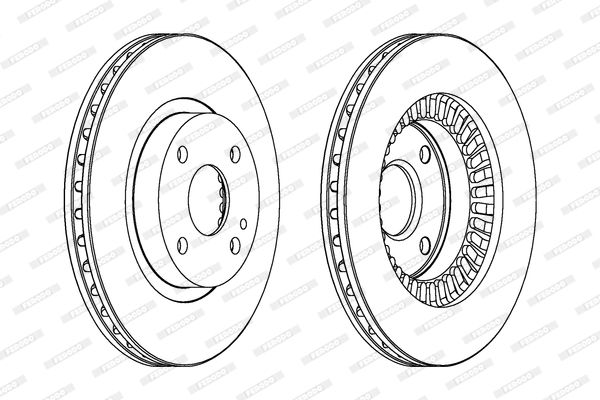 Bremsscheibe Vorderachse Ferodo DDF1105 von Ferodo