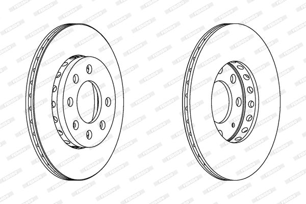 Bremsscheibe Vorderachse Ferodo DDF1161C von Ferodo