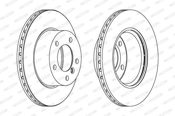 Bremsscheibe Vorderachse Ferodo DDF1228C von Ferodo