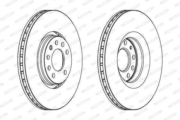 Bremsscheibe Vorderachse Ferodo DDF1237C-1 von Ferodo