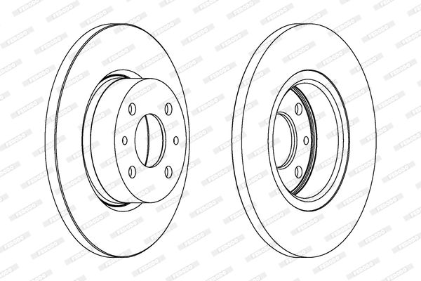 Bremsscheibe Vorderachse Ferodo DDF129 von Ferodo