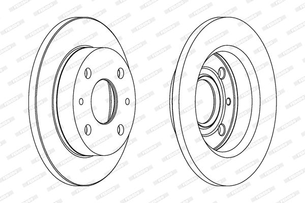 Bremsscheibe Vorderachse Ferodo DDF1302 von Ferodo