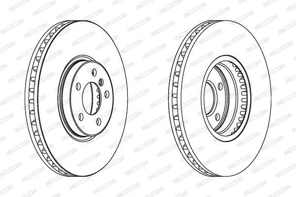 Bremsscheibe Vorderachse Ferodo DDF1584C-1 von Ferodo