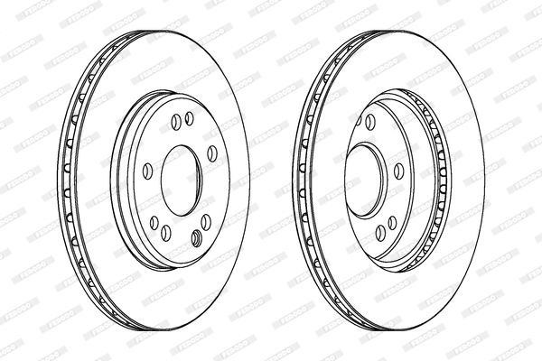 Bremsscheibe Vorderachse Ferodo DDF181 von Ferodo