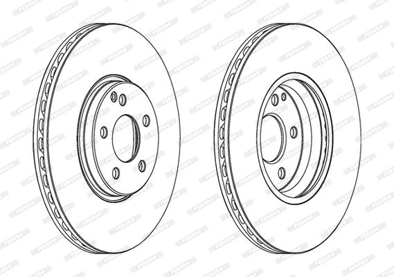 Bremsscheibe Vorderachse Ferodo DDF1908C-1 von Ferodo