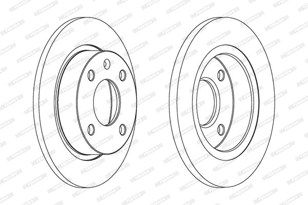 Bremsscheibe Vorderachse Ferodo DDF208 von Ferodo