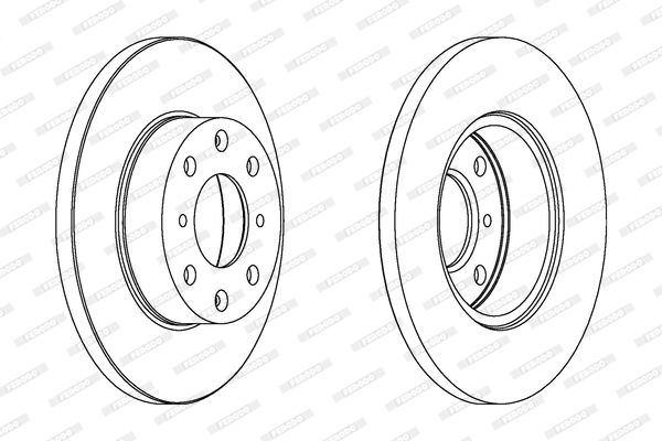 Bremsscheibe Vorderachse Ferodo DDF285 von Ferodo