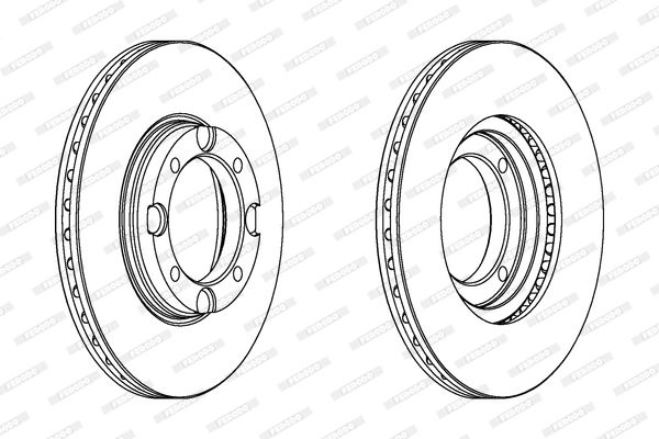 Bremsscheibe Vorderachse Ferodo DDF389 von Ferodo