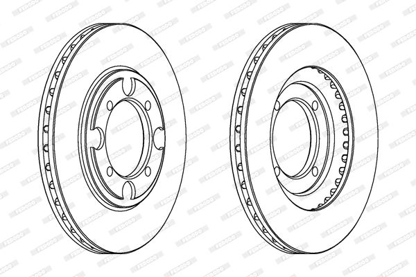 Bremsscheibe Vorderachse Ferodo DDF482 von Ferodo