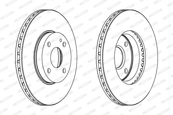 Bremsscheibe Vorderachse Ferodo DDF495 von Ferodo