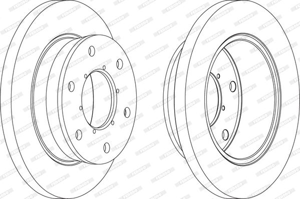 Bremsscheibe Vorderachse Ferodo FCR343A von Ferodo