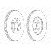 Bremsscheiben FERODO DDF1648C vorne, belüftet, 2 Stück von Ferodo