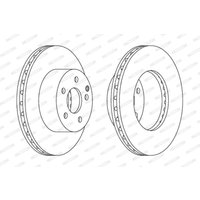 Bremsscheiben FERODO DDF1668C vorne, belüftet, 2 Stück von Ferodo