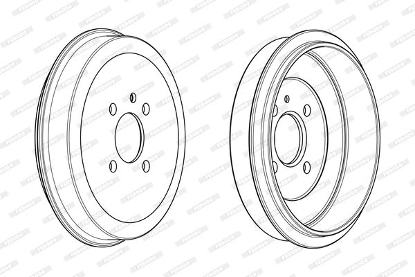 Bremstrommel Hinterachse Ferodo FDR329029 von Ferodo
