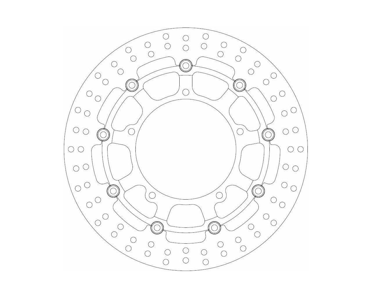 Ferodo Bremsscheibe FMD0281RX schwimmend (Bremsscheiben Motorrad)/Brake Disc FMD0281RX Floating (Motorcycle Disk) von Ferodo