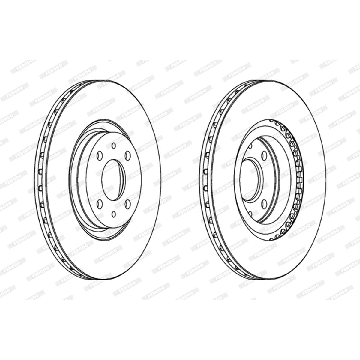 Ferodo ddf252 C Bremsscheibe Rotoren von Ferodo