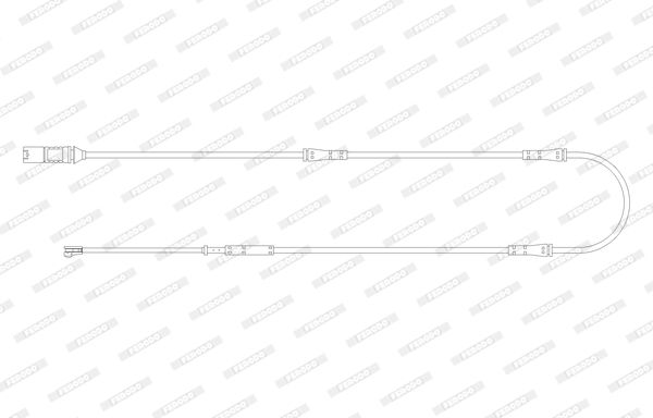 Warnkontakt, Bremsbelagverschleiß Hinterachse Ferodo FWI375 von Ferodo