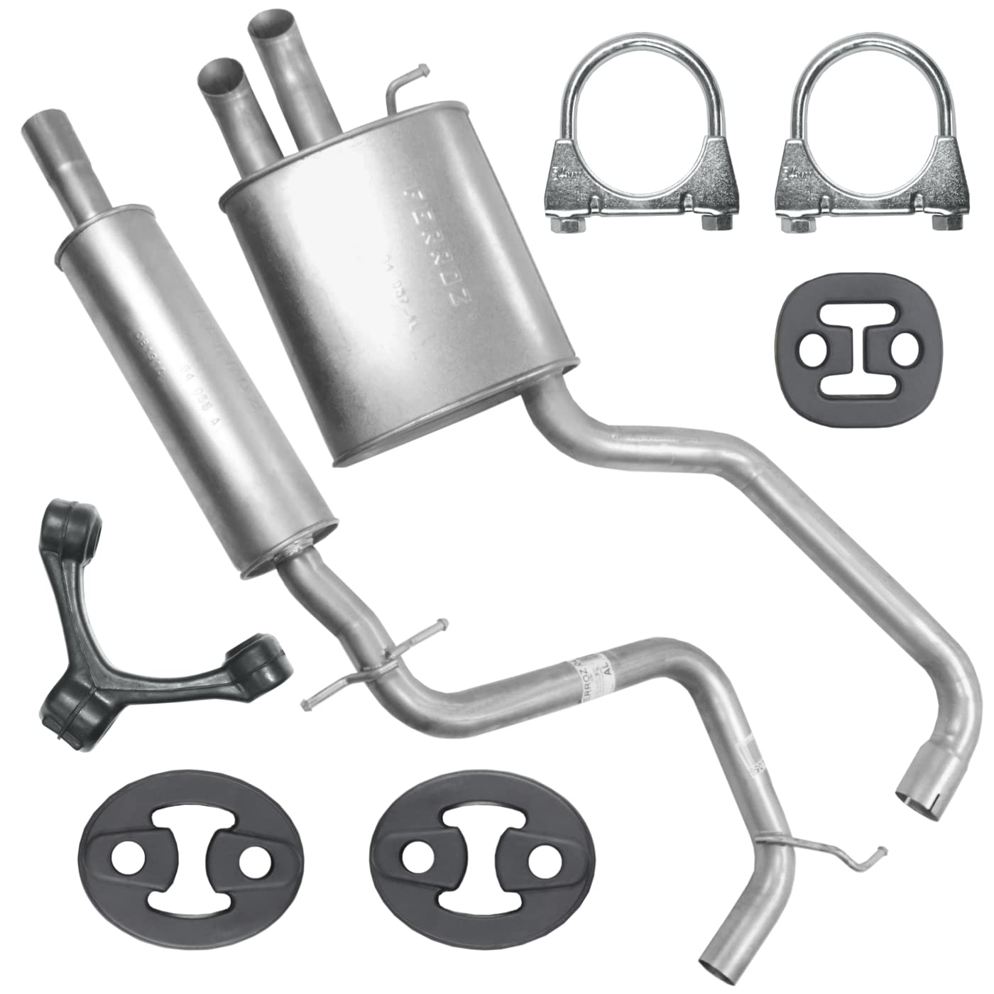 Auspuffanlage Schalldämpferset Auspuff für Skoda Octavia 2 II 1.9 TDI von Ferroz
