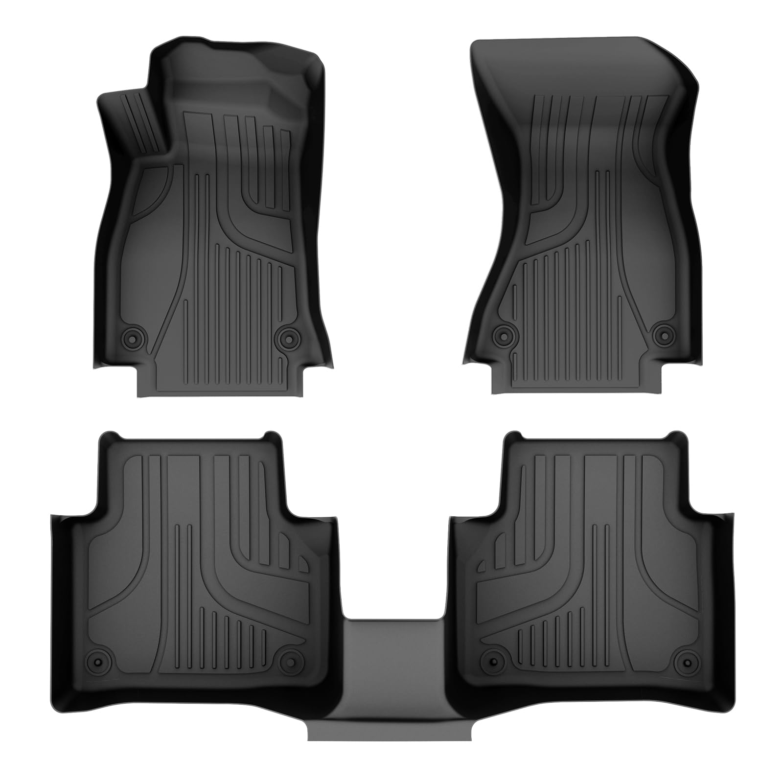 Fesuda Gummimatten Auto Set Passend für Audi Original A4 B9 8W, Gummi Fussmatten Auto Gummimatte von Fesuda