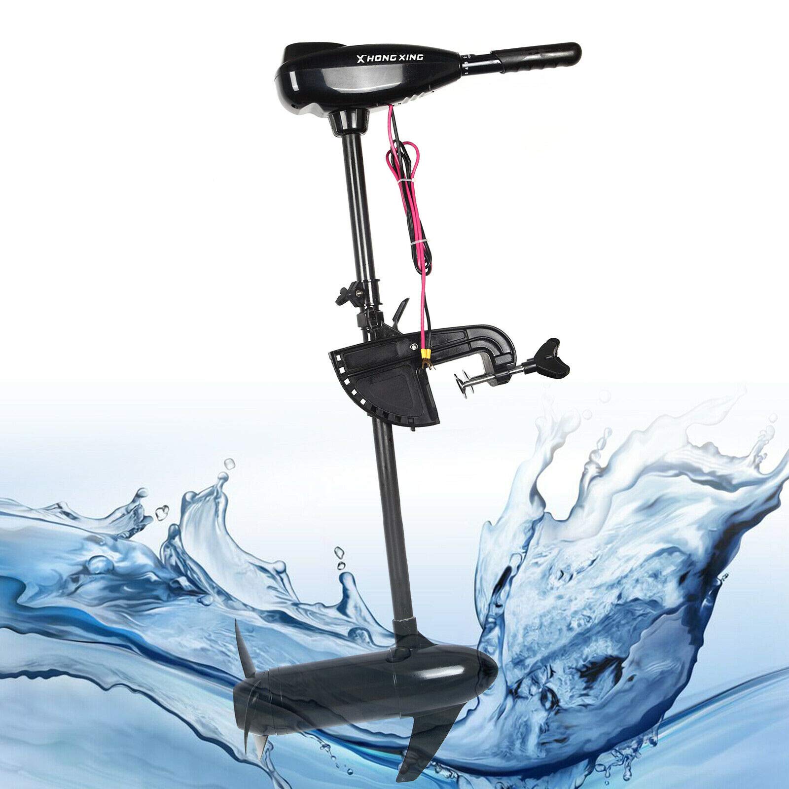 Elektro Aussenbordmotor 80LBS - Elektromotor Außenborder 1.2HP Boot Trolling Motor Bootsmotor Hochleistungsmotor Elektromotor Bootsmotor 0.8KW Bürstenmotor für Aufblasbarer Fischerboot 12V von Fetcoi