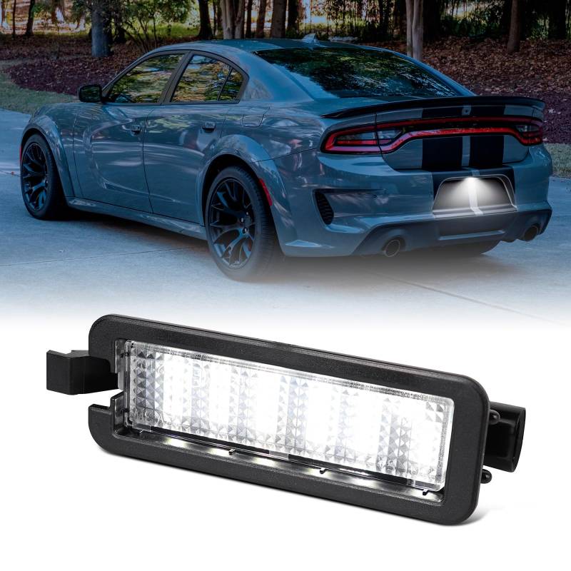 FetonAuto LED License Plate Light Tag Lamp for 2015-2022 Dodge Charger Challenger Chrysler 300 Pacifica Jeep Compass, 6000K White 1PCS von FetonAuto