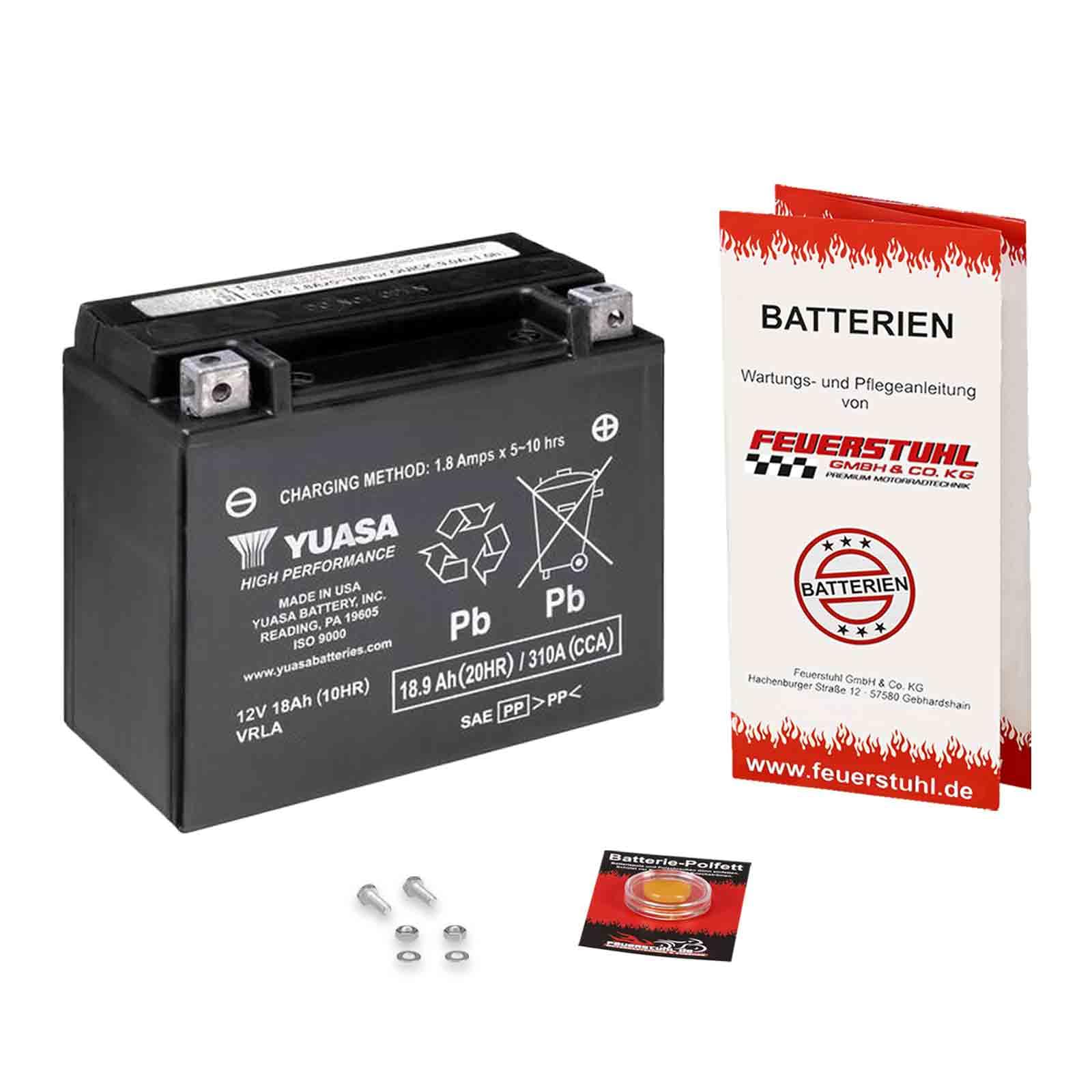 Batterie für Arctic Cat Alterra 450, 2016-2022, YUASA, wartungsfrei, einbaufertig (inkl. 7,50€ Pfand) 18Ah|310A, Erstausrüsterqualität von Feuerstuhl GmbH & Co. KG