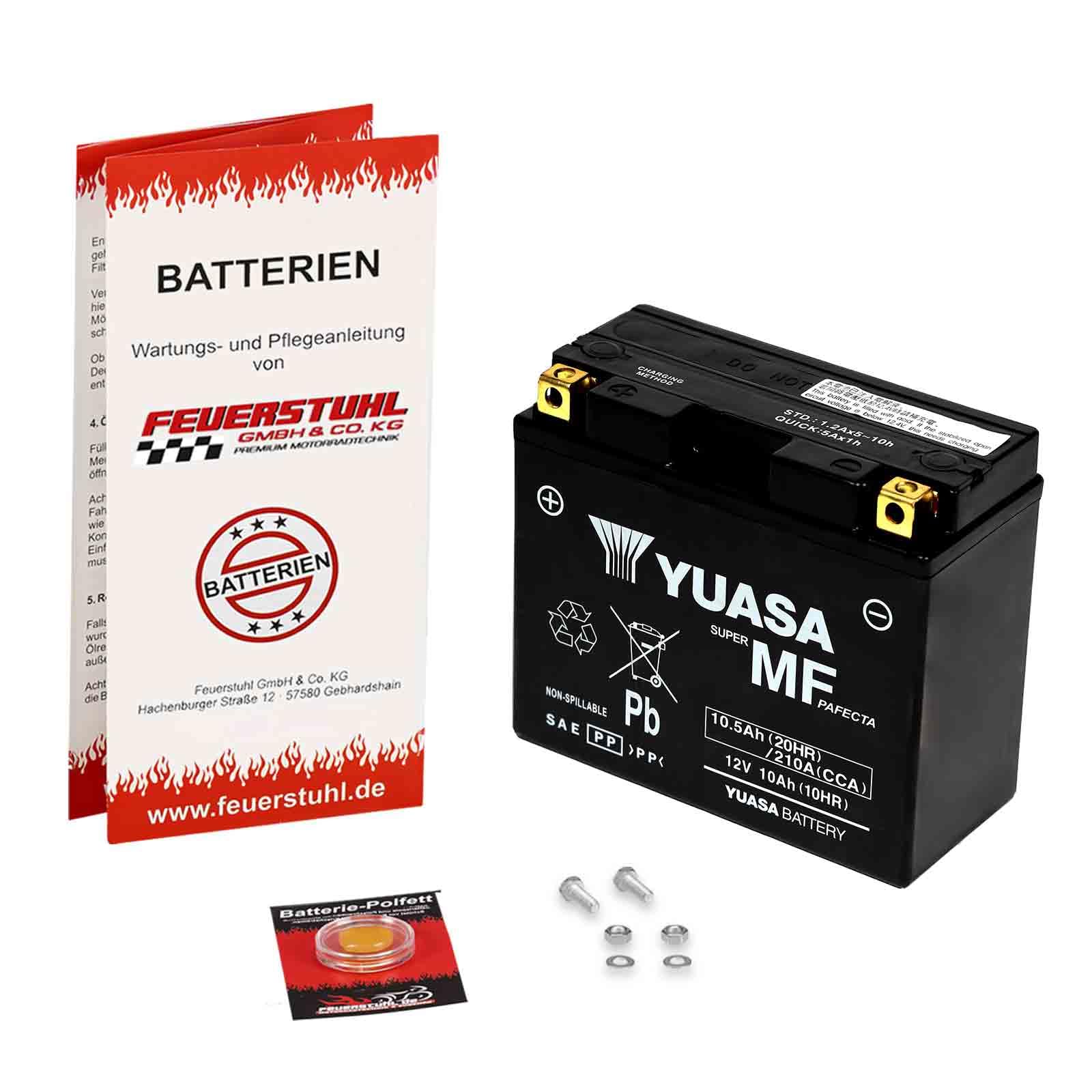 Batterie für Cagiva Navigator 1000, 2000-2005, YUASA, wartungsfrei, einbaufertig (inkl. 7,50€ Pfand) Erstausrüsterqualität von Feuerstuhl GmbH & Co. KG