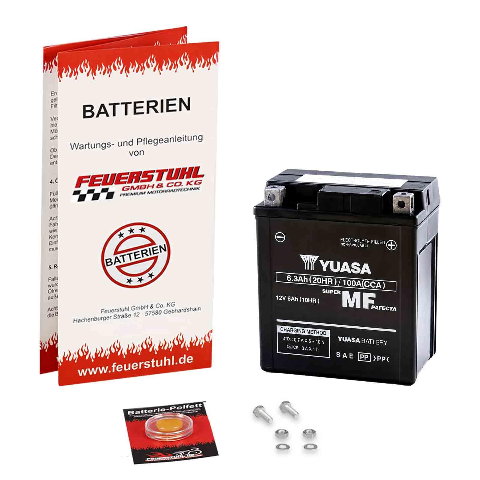 Batterie für FKM FK12-SX, 2019-2022, YUASA, wartungsfrei, einbaufertig (inkl. 7,50€ Pfand) Erstausrüsterqualität von Feuerstuhl GmbH & Co. KG