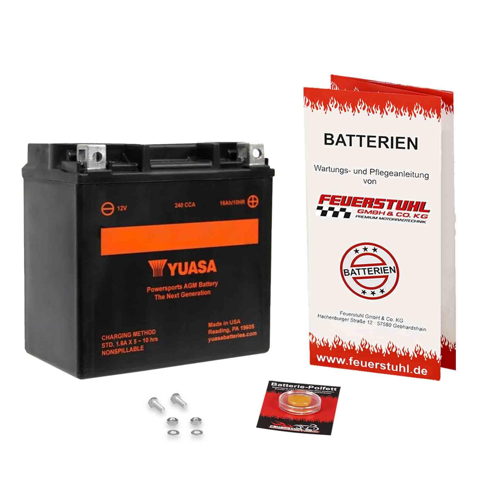 Batterie für Harley-Davidson Pan America, 2021-2024, YUASA, wartungsfrei, einbaufertig (inkl. 7,50€ Pfand) Erstausrüsterqualität von Feuerstuhl GmbH & Co. KG