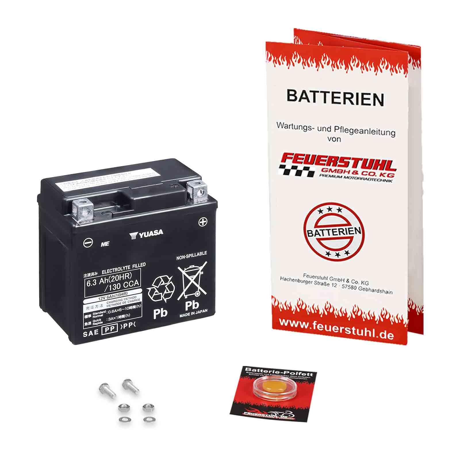 Batterie für Honda PCX 150, 2013 (KF15) YUASA, wartungsfrei, einbaufertig (inkl. 7,50€ Pfand) Erstausrüsterqualität von Feuerstuhl GmbH & Co. KG