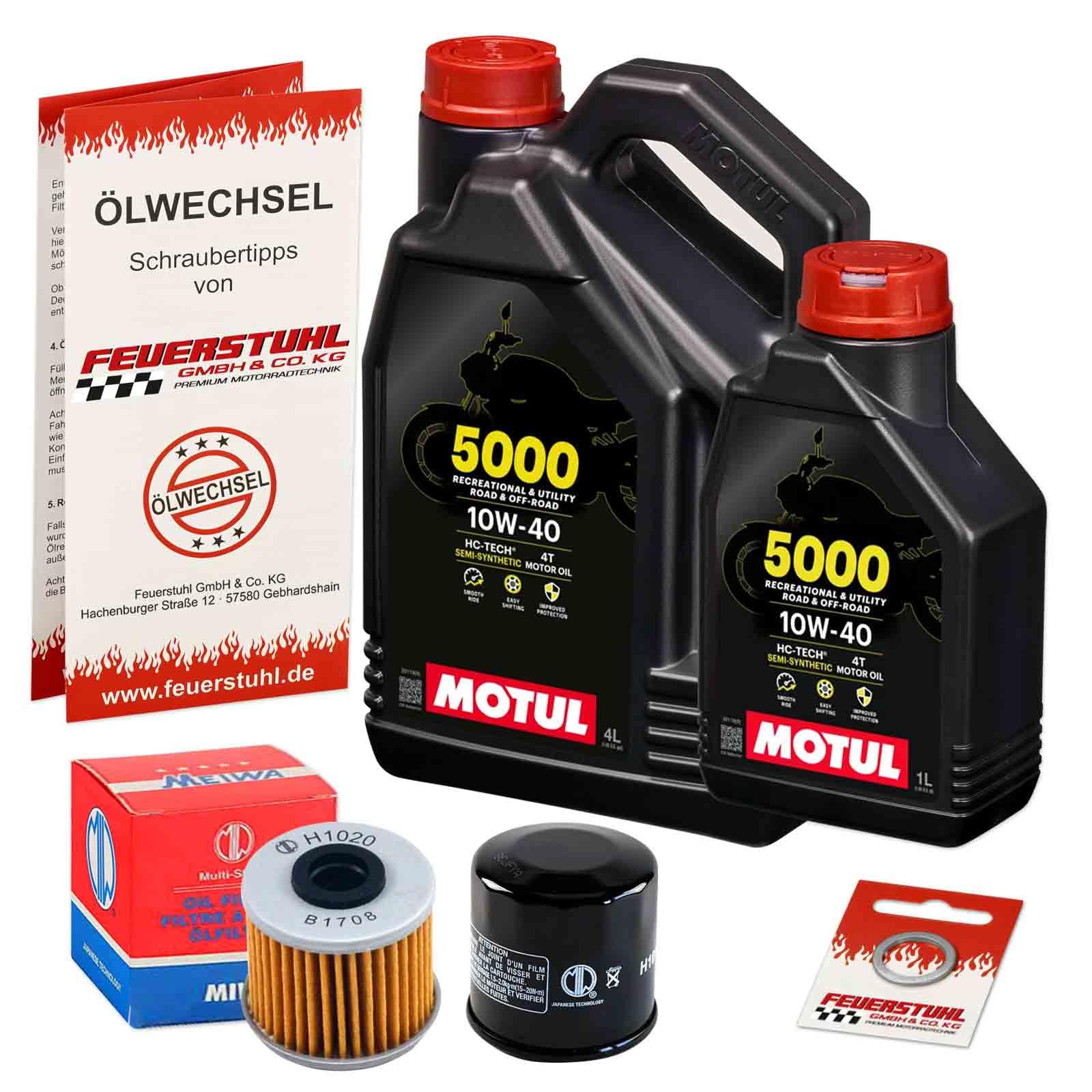 Öl & Ölfilter für Honda CMX 1100 Rebel DCT, 2021-2023 (SC83), Ölwechsel Set 10W-40 Motoröl + MiW Filter + Dichtring(e) von Feuerstuhl GmbH & Co. KG