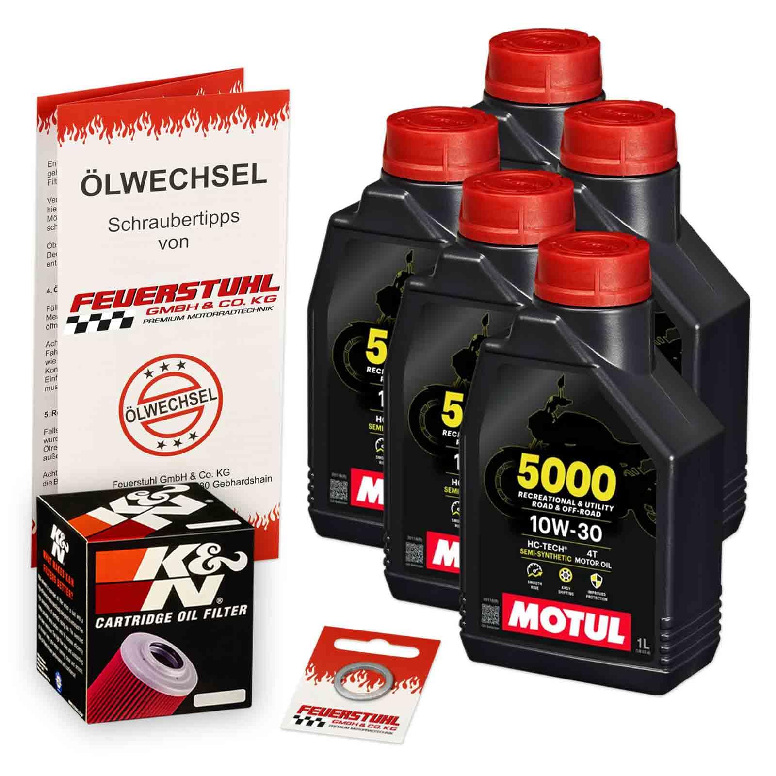 Öl & Ölfilter für Honda CRF 1000 L Africa Twin, 2015-2016 (SD04), Ölwechsel Set 10W-30 Motoröl + K&N RACING Filter + Dichtring(e) von Feuerstuhl GmbH & Co. KG