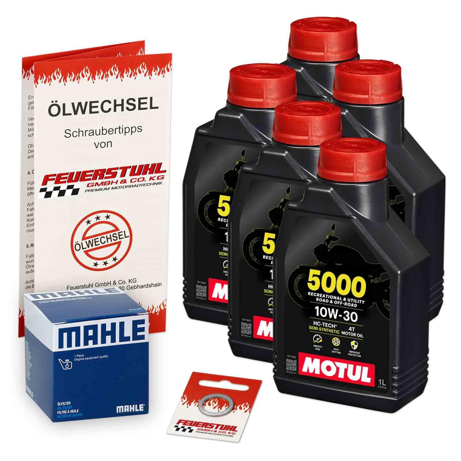 Öl & Ölfilter für Honda CRF 1100 L Africa Twin, 2020-2023 (SD08), Ölwechsel Set 10W-30 Motoröl + Mahle Filter + Dichtring(e) von Feuerstuhl GmbH & Co. KG