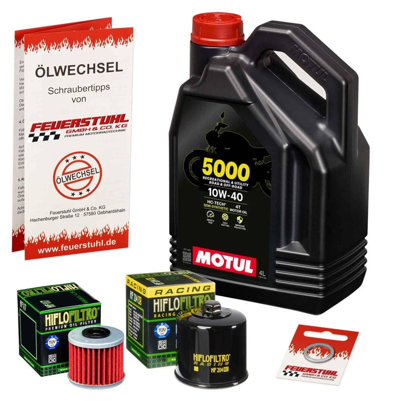 Öl & Ölfilter für Honda Crosstourer VFR 1200 X DCT, 2012-2015 (SC70) / Ölwechsel Set/Motul 10W-40 Motoröl + HiFlo RACING Filter + Dichtring(e) von Feuerstuhl GmbH & Co. KG
