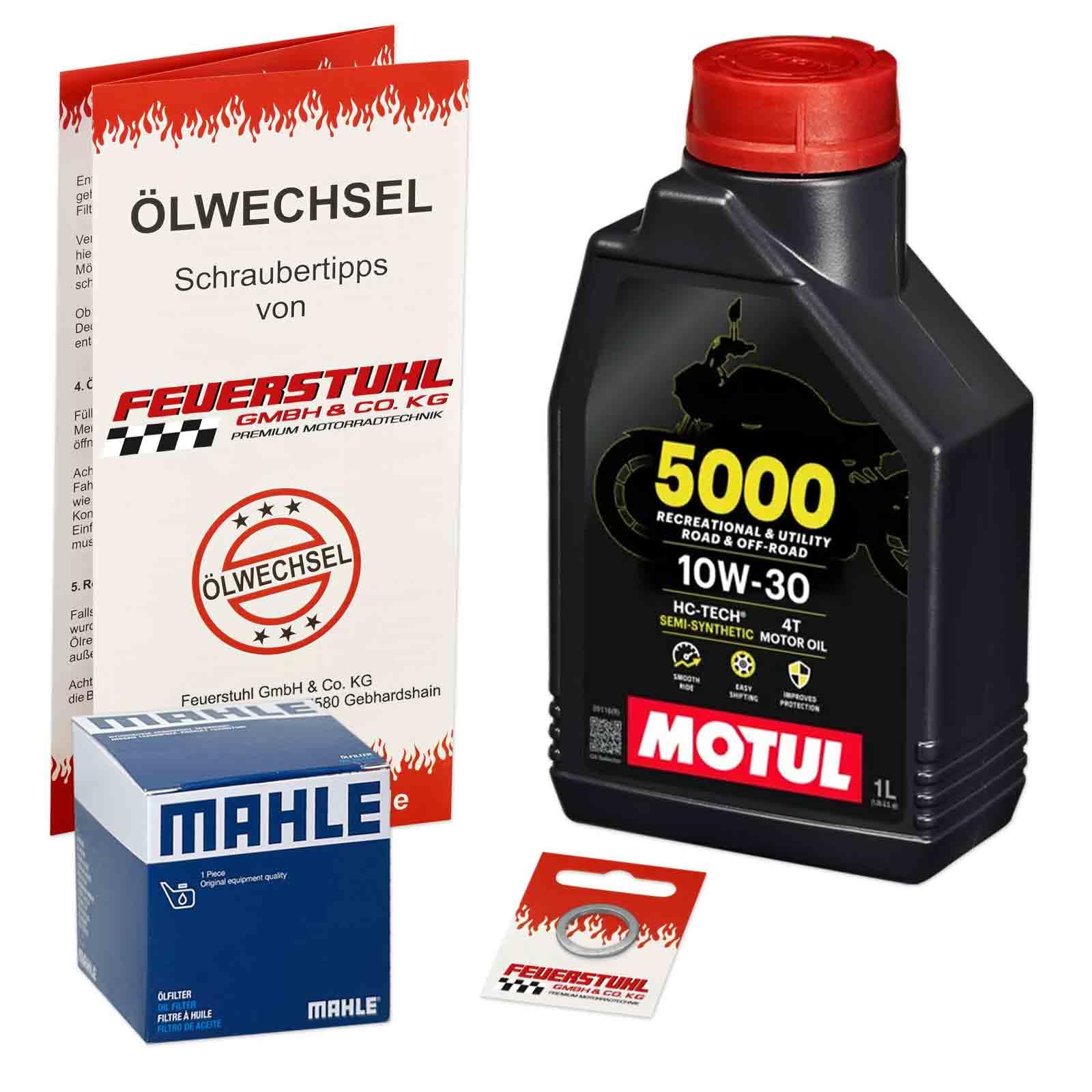 Öl & Ölfilter für Honda Montesa Cota 4RT 250, 2005-2013 (MT04) / Ölwechsel Set/Motul 10W-30 Motoröl + Mahle Filter + Dichtring(e) von Feuerstuhl GmbH & Co. KG