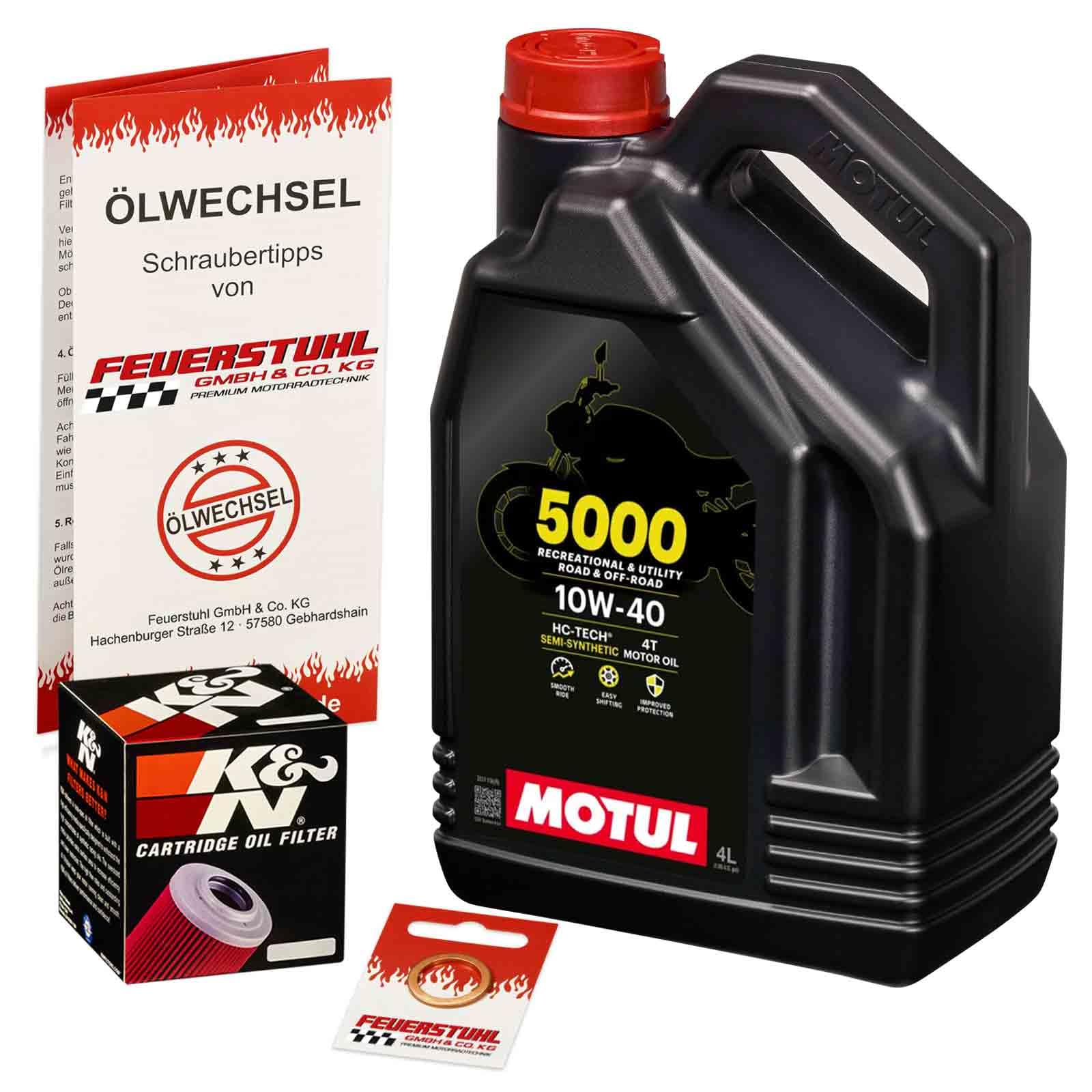 Öl & Ölfilter für Honda VF 1000 F2 Bol dOr, 1985-1987 (SC15) / Ölwechsel Set/Motul 10W-40 Motoröl + K&N RACING Filter + Dichtring(e) von Feuerstuhl GmbH & Co. KG