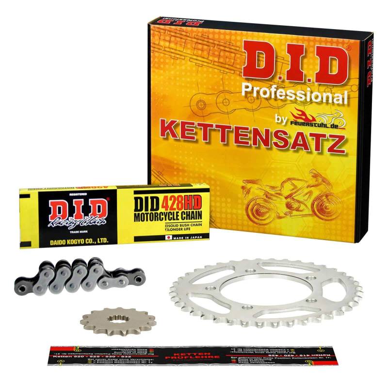 DID Kettensatz Yamaha WR 125 X -> Bj. 2009-2010 (mit DID Standard-Kette, Typ HD, verstärkt) von Feuerstuhl.de GmbH