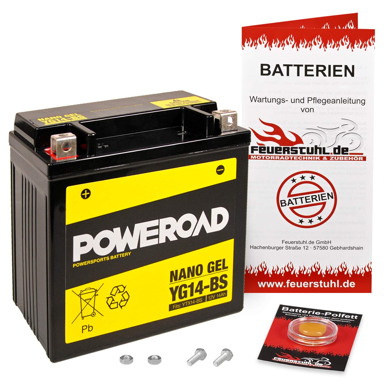 Gel-Batterie F 800 GT, wartungsfrei, einbaufertig, startklar, inkl. 7,50€ Pfand von Feuerstuhl.de GmbH