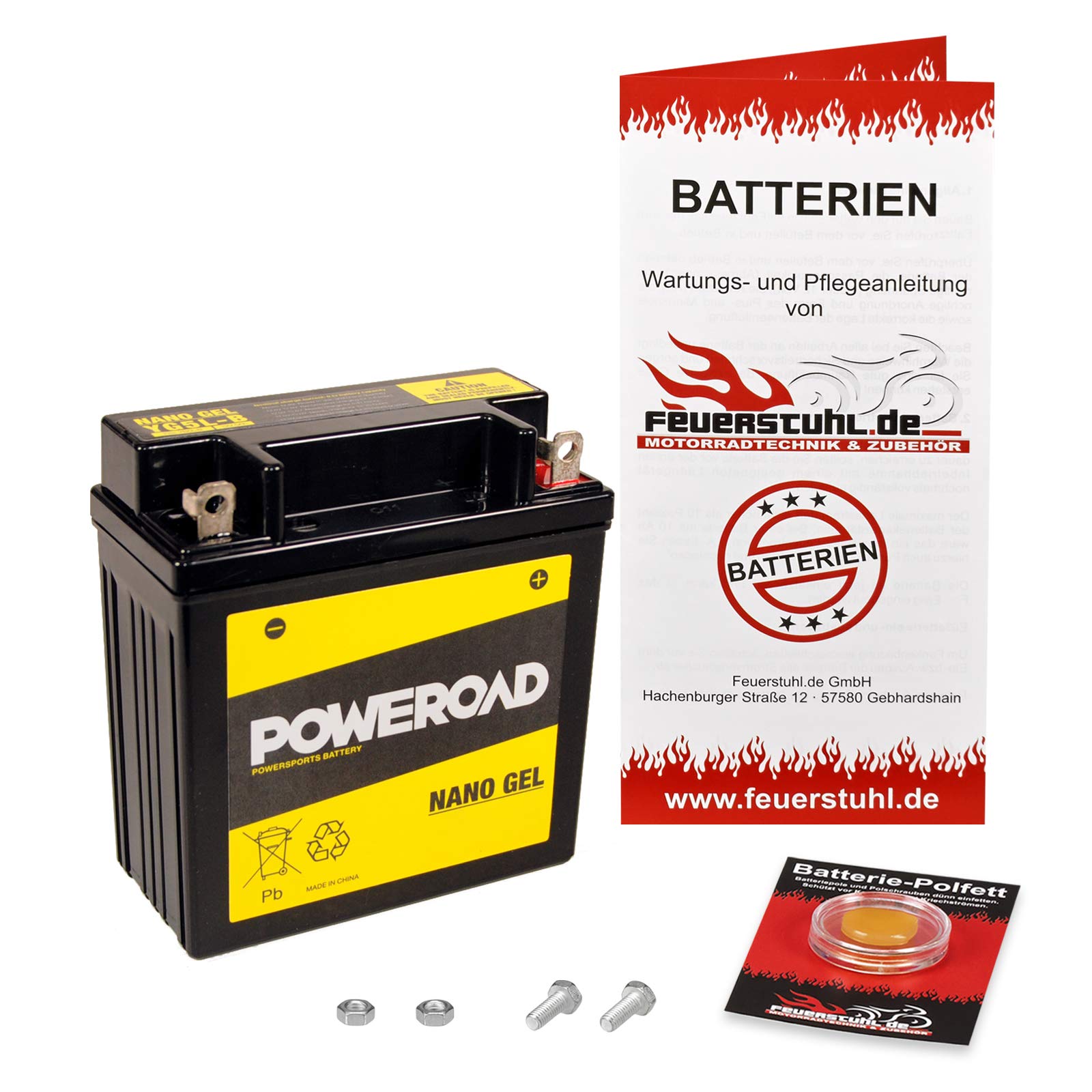 Gel-Batterie MSX 125, 2013-2016 (JC61) wartungsfrei, einbaufertig, startklar, inkl. 7,50€ Pfand von Feuerstuhl.de GmbH