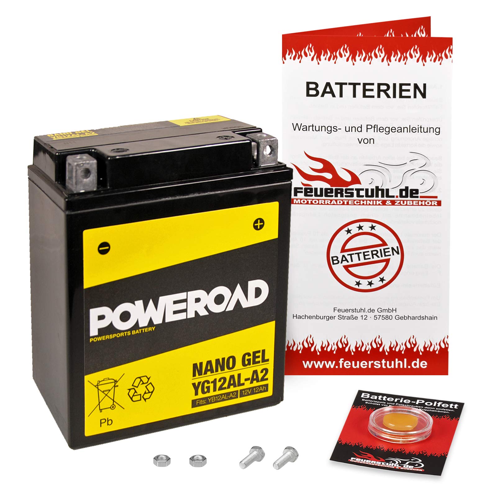 Gel-Batterie für BMW F 650 GS/Dakar, 2000-2008, wartungsfrei, einbaufertig, startklar, inkl. 7,50€ Pfand von Feuerstuhl.de GmbH