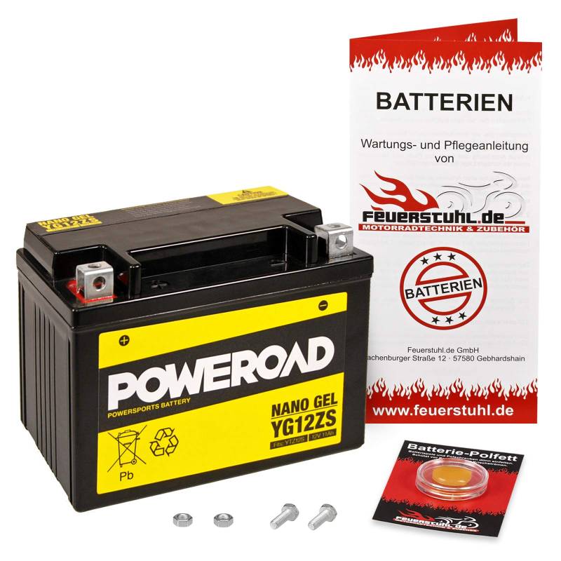 Gel-Batterie für Honda CBR 1100 XX, 2001-2008 (SC35) wartungsfrei, einbaufertig, startklar, inkl. 7,50€ Pfand von Feuerstuhl.de GmbH