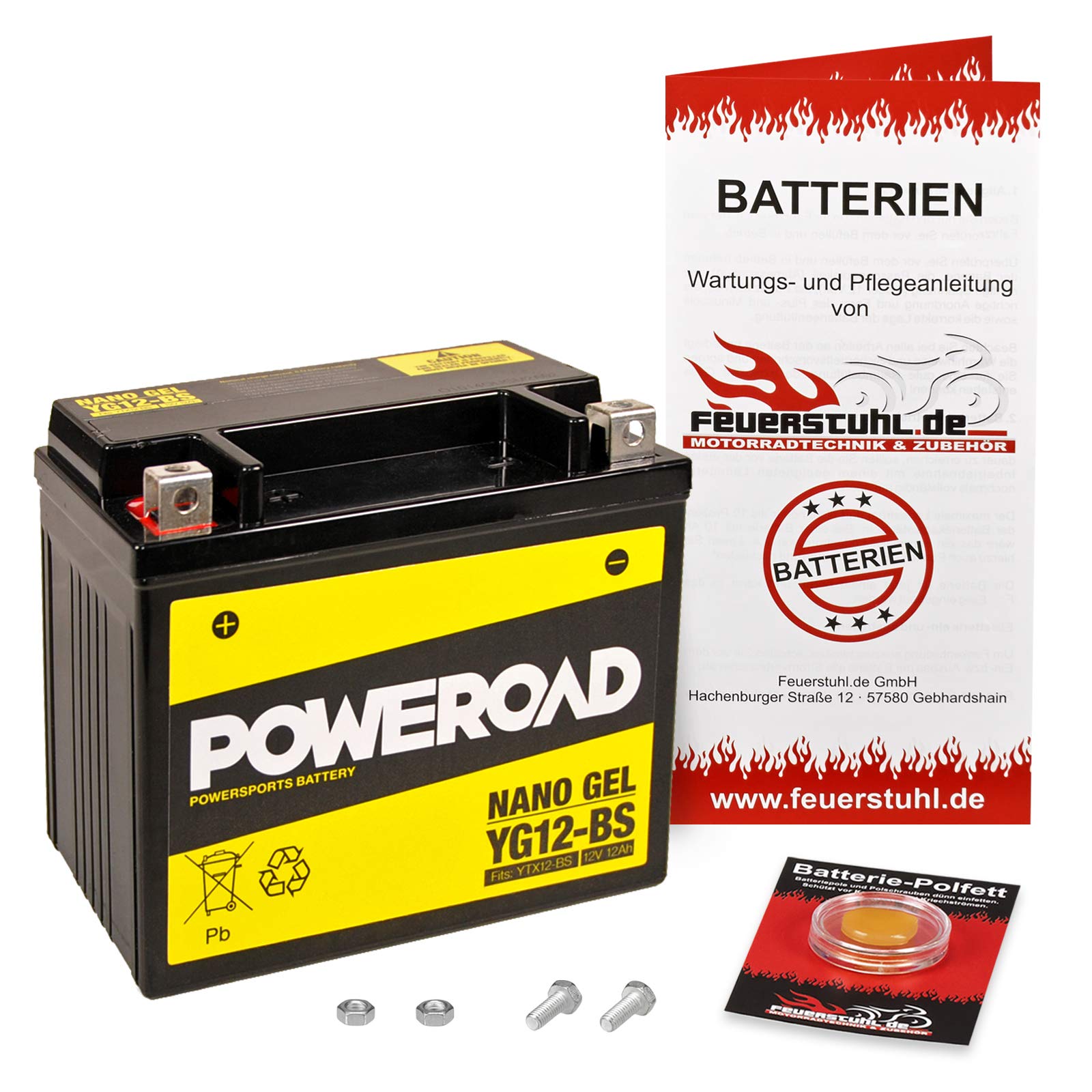 Gel-Batterie für Honda VF 750 C, 1993-2000 (RC43) wartungsfrei, einbaufertig, startklar, inkl. 7,50€ Pfand von Feuerstuhl.de GmbH