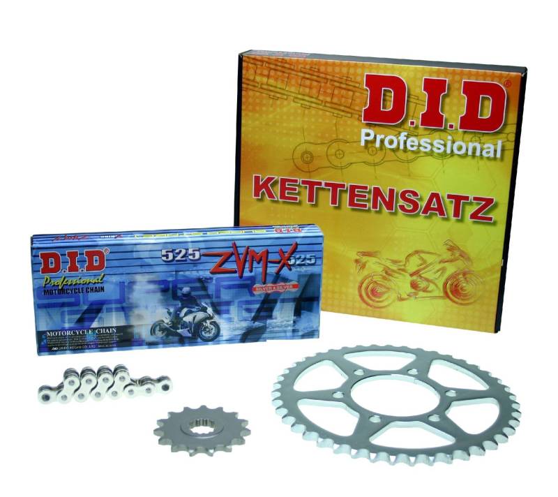 Kettensatz CBR 600 RR, 2007-2013, PC40, DID X-Ring super verstärkt chrom von Feuerstuhl.de GmbH