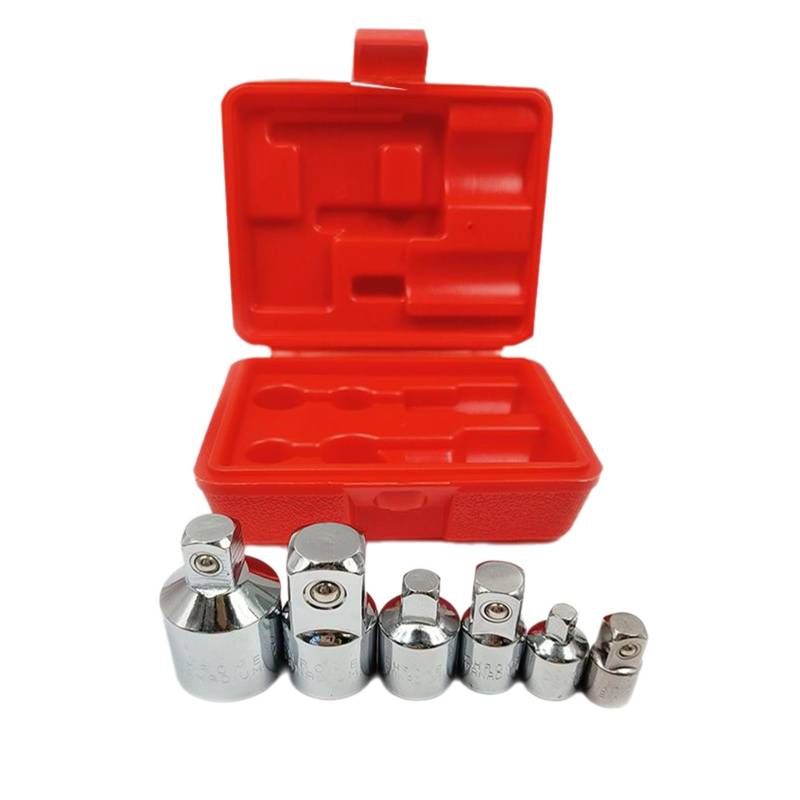 Fhkpsqkcn 6 Stück/Set 1/4 3/8 1/2 3/4 Zoll Steckschlüsseladapter Verlängerung Umwandlung und Reduzierstück Set Ratschenschlüssel Stecknuss Kopf von Fhkpsqkcn