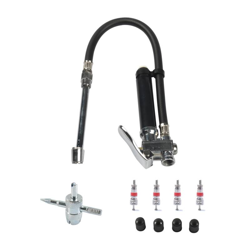 Fhkpsqkcn Universelle Flexible Schläuche Für Autos LKWs Motorräder 20–120 Reifendruckmessgeräte Luftpumpen 1/4 NPT OffsetChuck von Fhkpsqkcn