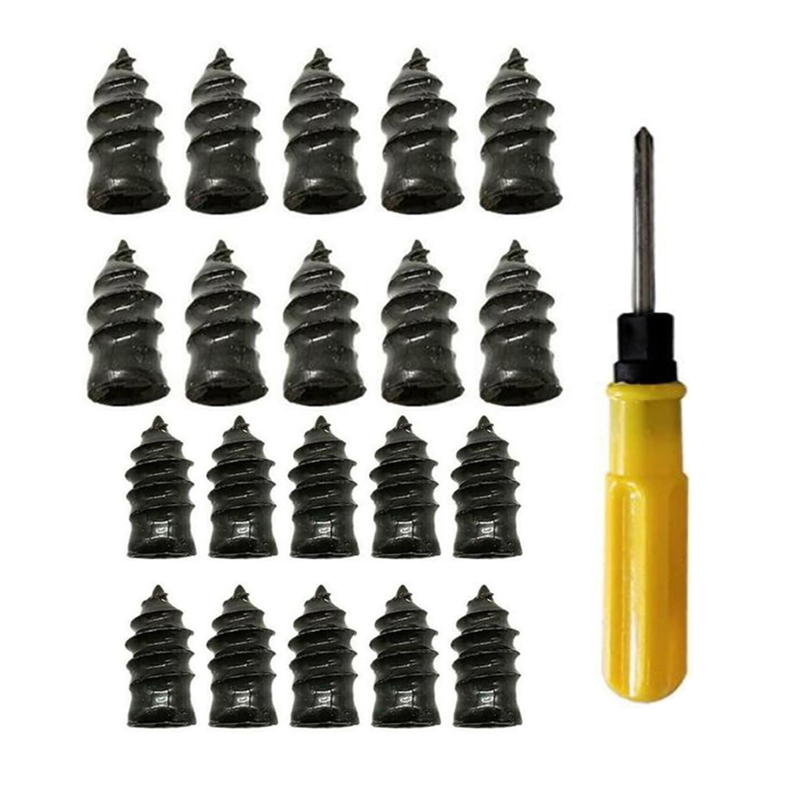 Fhsqwernm 20/40Pcs Auto Vakuum Reifen Reparatur Nagel Gummi Schraube Nägel + Schraubendreher Schnelle Werkzeug Set Reifen Punktion Reparatur Gummi Schrauben von Fhsqwernm