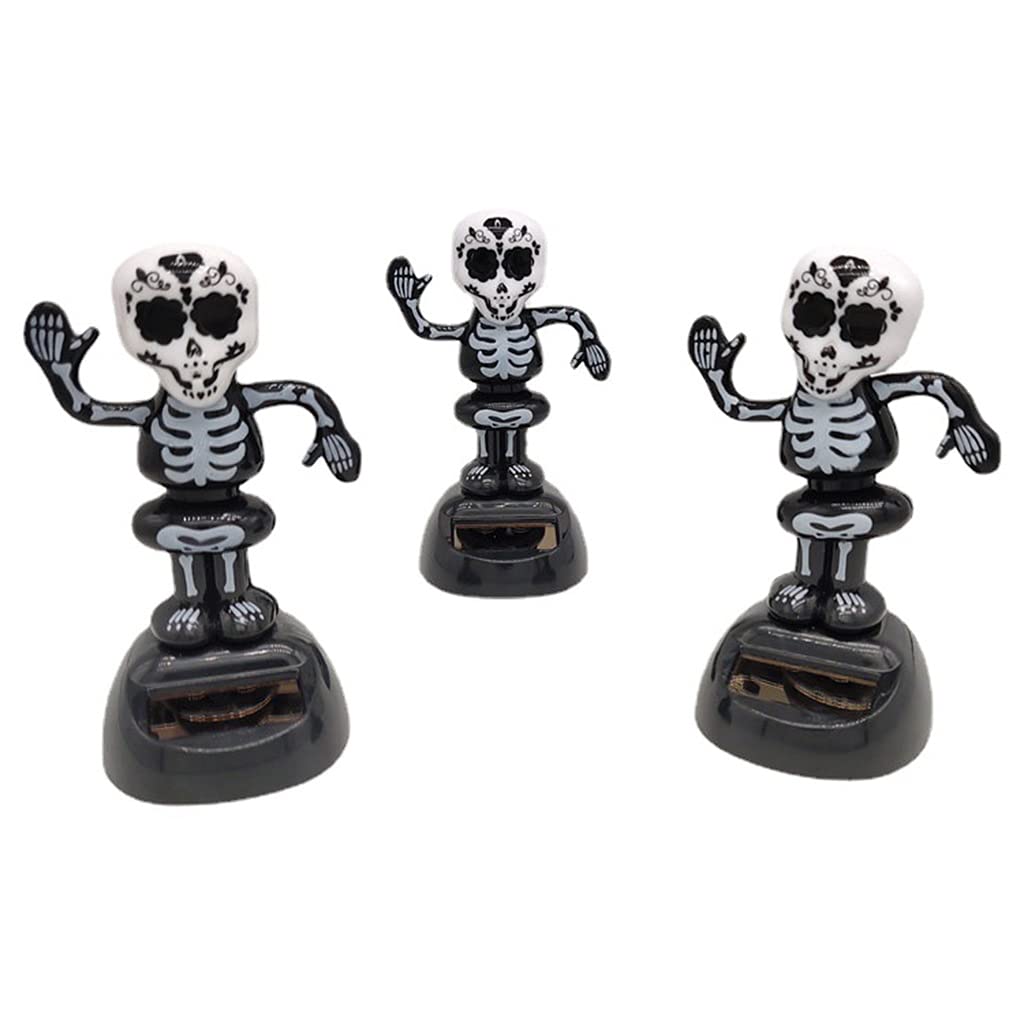 Fhsqwernm 3X Retro Skelett Dekoration Auto Ornamente Konsole Armaturenbrett Zubehör Halloween von Fhsqwernm