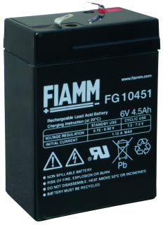 FIAMM Akku 6 V 4,5 Ah FG10451 VRLA AGM, hermetisch versiegelt von Fiamm